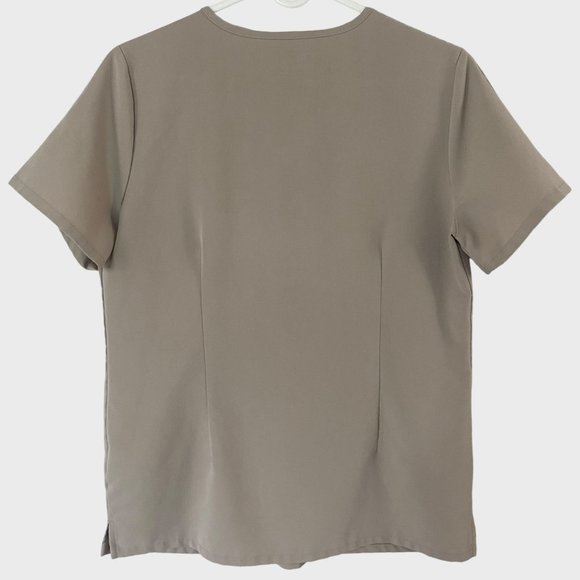 Figs Technical Collection Casma Three-Pocket Scrub Top Women's Small Tan V-Neck - Picture 3 of 10